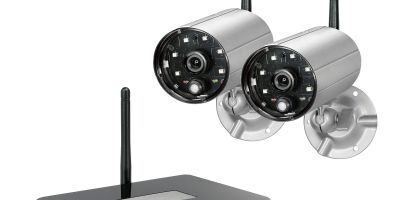 Elektro Zech - Videoüberwachung: Set mit 2 Kameras, 1 DVR und 4 Lautsprecher.